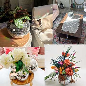 Veramz Disco Ball Planter - Glamorous Hanging Pot for Plants