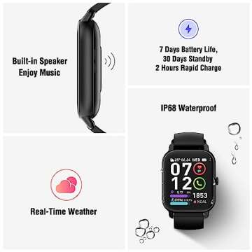 Smart Watch for Men Women – 1.85" Touch Screen - Call/Messaging, Health Tracker, 112 Sports Modes,...