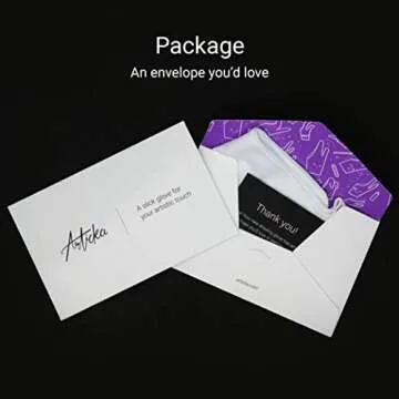 Articka Artist Glove for Drawing Tablet, iPad (Smudge Guard, Two-Finger, Reduces Friction, Elastic Lycra, Good for Right and Left Hand) (Small, Black&White 2-Pack)