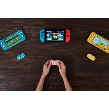 8Bitdo Zero 2 Bluetooth Gamepad Keychain Sized Mini Controller for Switch, Windows, Android, macOS & Raspberry Pi(Pink Edition) - Nintendo Switch