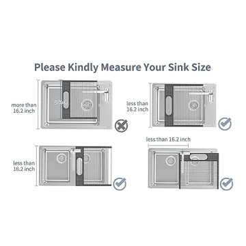 LEMIKKLE Roll Up Dish Drying Rack for Efficient Kitchen Use