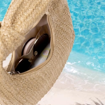 KOOIJNKO Knotted Straw Clutch for Summer Style