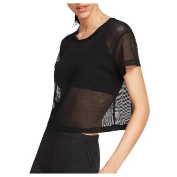 SweatyRocks Women's Sheer Mesh Crop Top for Active Wear