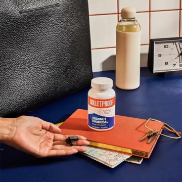 Bulletproof Coconut Charcoal Detox and Gas Relief Capsules, 90 Count, Sourced from 100% Coconut Shells