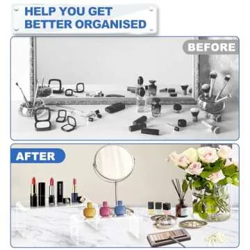 Aheroi Display Risers, 20 Pcs 4 Set Acrylic Riser Display Stands, Clear Risers Display Shelf Rectangular Acrylic Risers for Decor Display, Showcase Stands for Cupcake Funko, Shoe Display(1-3-4-5-6IN)