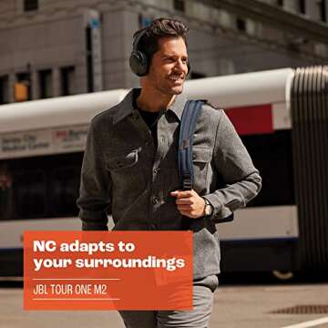 JBL Tour One M2 - Wireless Over-Ear Noise Cancelling Headphones (Black), Medium