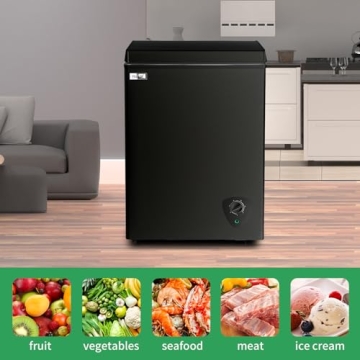 WANAI 3.5 Cubic Feet Chest Freezer - Energy Efficient & Quiet