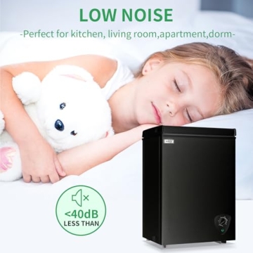 WANAI 3.5 Cubic Feet Chest Freezer - Energy Efficient & Quiet