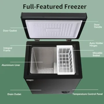 WANAI 3.5 Cubic Feet Chest Freezer - Energy Efficient & Quiet