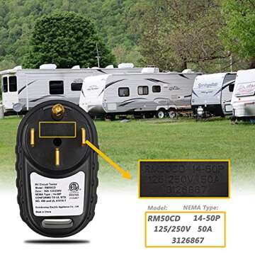 50Amp RV Circuit Analyzer Tester for Safe Electrical Checks