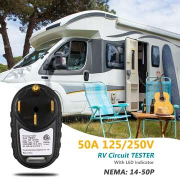 50Amp RV Circuit Analyzer Tester for Safe Electrical Checks