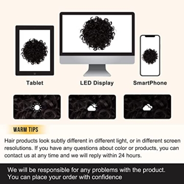 FLUFYMOOZ Black Brown Messy Bun Hair Piece for Women