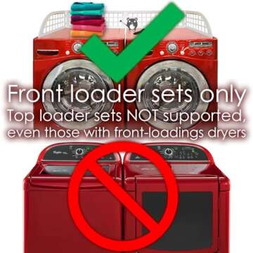 Haus Maus The Original Laundry Guard - Stop Laundry Falling Behind Washer/Dryer - Magnetic - Fits Most Front Loading Machines - Stacked - Fridge - Invented by a US Mom - Made in North America - Grey