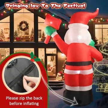 6 FT Inflatable Santa with Bright LEDs for Christmas