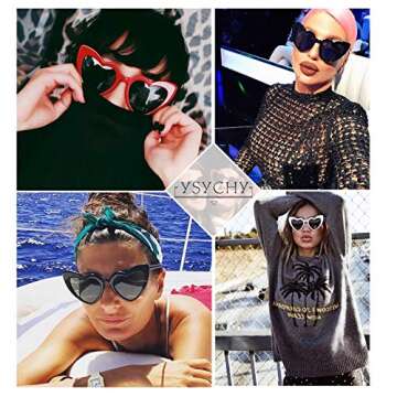 YSYCHY Vintage Cateye Sunglasses - Stylish UV Protection