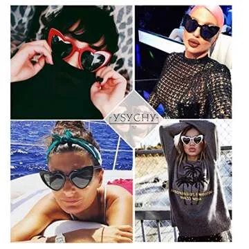 YSYCHY Vintage Cateye Sunglasses - Stylish UV Protection