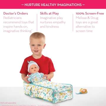 Melissa & Doug Bassinet Play Set for Dolls & Toys 3+