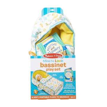 Melissa & Doug Bassinet Play Set for Dolls & Toys 3+
