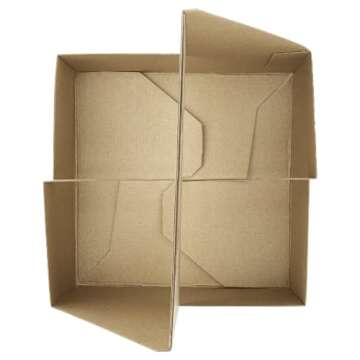 Karat Paperboard Drink Carrier with Handle - Sturdy Kraft Coffee Cup Carrier for Hot/Cold Beverages, Fits 10-32 oz Cups - Eco-Friendly, Disposable To-Go Drink Holder (4-Cup)