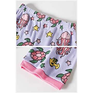 Girls Pajamas 4T Kids Cotton Shorts Mermaid PJs Summer Clothes Toddler Sleepwear
