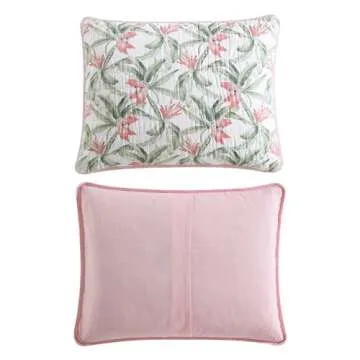 Tommy Bahama - Twin Quilt Set, Breathable Reversible Bedding with Matching Sham, Coastal Inspired Home Decor (Acapulco Palms Green, Twin)