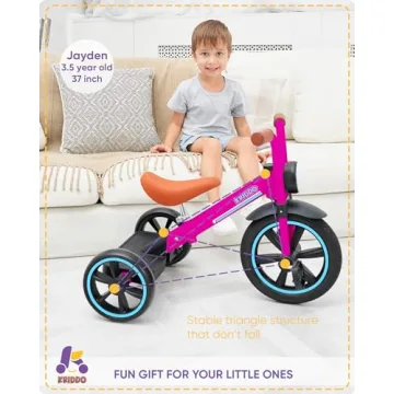 KRIDDO Kids Tricycle for Ages 2-5 with Adjustable Seat