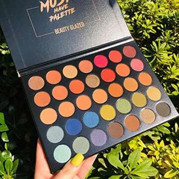 Make Up Eyeshadow Palette 35 Colors Blendable Chunky Pigmented Matte and Shimmer Pop Colors Eye Shadow Powder Waterproof Eye Shadow Palette Cosmetics Christmas Gifts