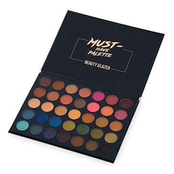 Make Up Eyeshadow Palette 35 Colors Blendable Chunky Pigmented Matte and Shimmer Pop Colors Eye Shadow Powder Waterproof Eye Shadow Palette Cosmetics Christmas Gifts