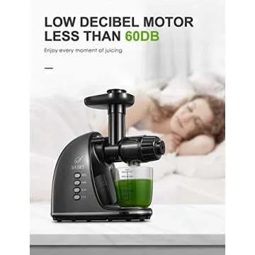 SIVERY Cold Press Juicer - Quiet, Easy to Clean, Nutrient Rich