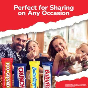 Butterfinger, CRUNCH, Baby Ruth & 100 Grand Assorted Bars
