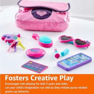 8-Piece Pretend Play Purse Set for Girls Ages 3+