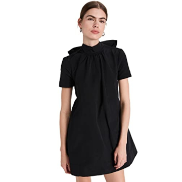 STAUD Women's Mini Ilana Dress - Elegant Open Back Design in Black