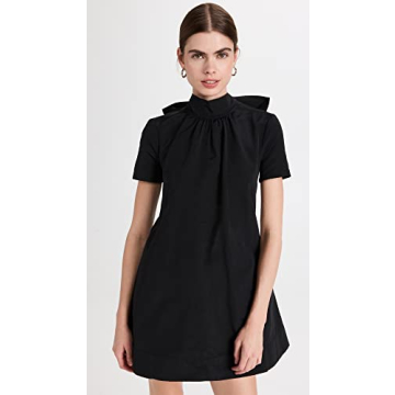 Elegant STAUD Black Mini Ilana Dress for Women