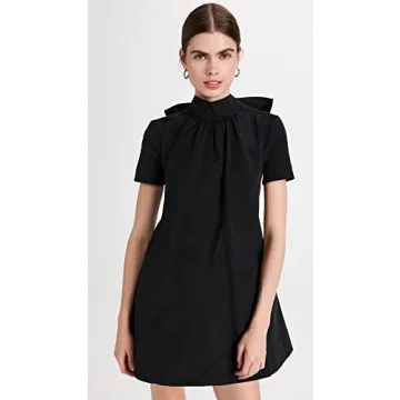 Elegant STAUD Black Mini Ilana Dress for Women