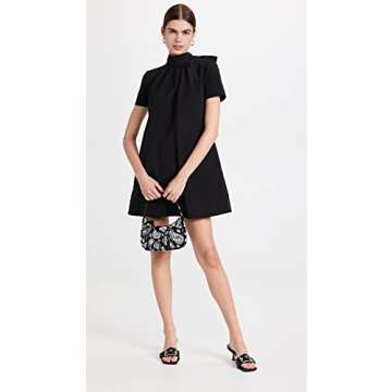 Elegant STAUD Black Mini Ilana Dress for Women