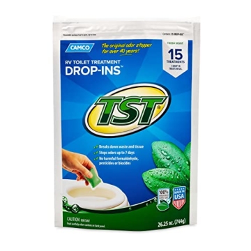 Camco TST RV Toilet Treatment Drop-Ins – 15-Pack