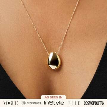 Ana Luisa Pebble Pendant Necklace - 14K Gold Plated Jewelry