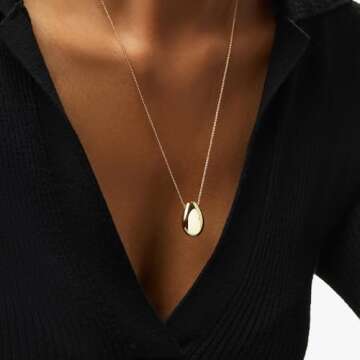Ana Luisa Pebble Pendant Necklace - 14K Gold Plated Jewelry