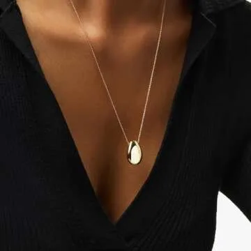 Ana Luisa Pebble Pendant Necklace - 14K Gold Plated Jewelry