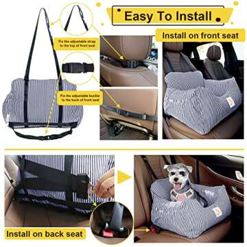 Blobobi Dog Car Seat for Medium Pets - Safe & Cozy