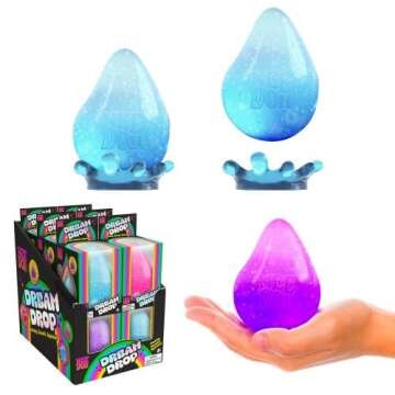 Schylling NeeDoh Dream Drop - Sensory Toy with Groovy Goo Filling - Three Random Colors - Ages 3 and Up - 3 Pack