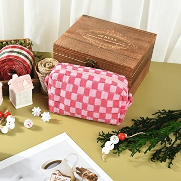 AllReal 4-Piece Christmas Makeup Bag Set for Women