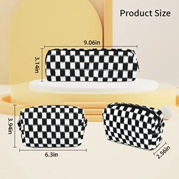 AllReal 4-Piece Christmas Makeup Bag Set for Women