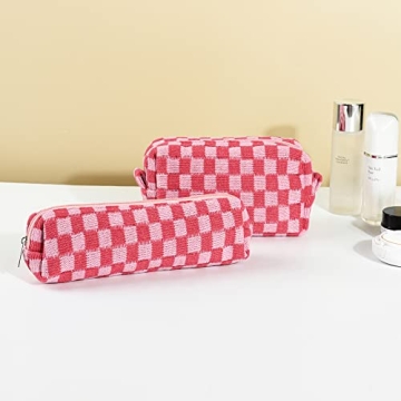 AllReal 4-Piece Christmas Makeup Bag Set for Women