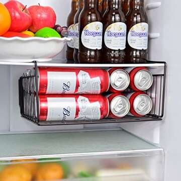 SUFAUY Under Cabinet Shelf Basket Organizer - Bronze Metal