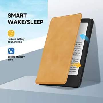 Ayotu Skin Touch Feeling Case for 6" All-New Kindle 11th Generation 2024/2022 Release (RS23CV/C2V2L3), Slim Kindle Cover with Auto Wake/Sleep, Only for Basic Kindle 2024/2022, Yellow