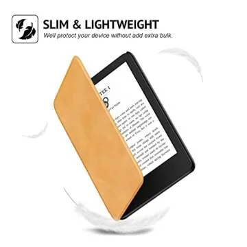 Ayotu Skin Touch Feeling Case for 6" All-New Kindle 11th Generation 2024/2022 Release (RS23CV/C2V2L3), Slim Kindle Cover with Auto Wake/Sleep, Only for Basic Kindle 2024/2022, Yellow