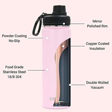 DRINCO Stainless Steel Vacuum Insulated Water Bottle