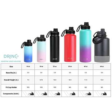 DRINCO Stainless Steel Vacuum Insulated Water Bottle