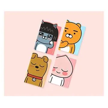 Kakao Friends 4 Sticky Memo Pad - Neo Sticky Memo Pad